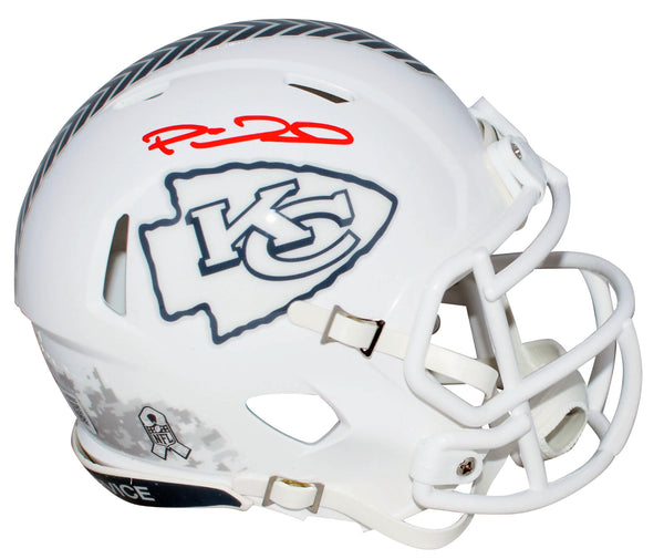 PATRICK MAHOMES SIGNED KANSAS CITY CHIEFS SALUTE TO SERVICE III MINI HELMET BAS