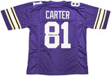 MINNESOTA VIKINGS ANTHONY CARTER AUTOGRAPHED PURPLE JERSEY JSA STOCK #234502