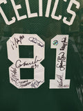 1981 Boston Celtics Team Signed Autographed Jersey Framed to 32x40 NEP