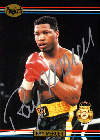 Ray Mercer Autographed 1991 Ringlords Boxing Trading Card #13 - SCHWARTZ COA