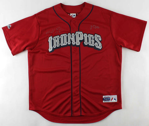 Jake Diekman & Mike Zagurski Signed Lehigh Valley Iron Pigs Jersey (JSA COA)