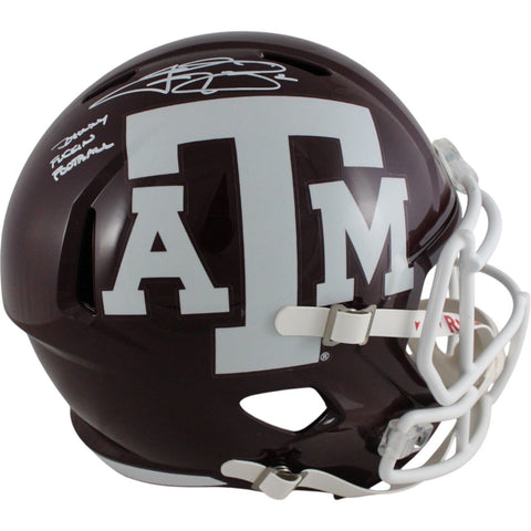 Johnny Manziel Autographed Texas A&M F/S Helmet Johnny Football Beckett 49157