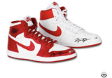 Michael Jordan Autographed Nike 1 Retro 1985 & Air Ship New Beginnings Shoes UDA