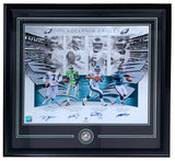 Vick McNabb Jaworski Cunningham Signed 16x20 Eagles QB Legends Collage Photo JSA