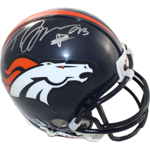 Trevor Pryce & Mike Anderson Signed Broncos VSR4 Mini Helmet BAS 44226