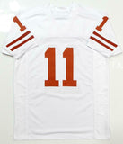 Major Applewhite Autographed White Pro Style Jersey- JSA Authenticated *R1