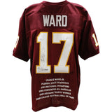 Charlie Ward Autographed Custom Maroon XL Stat Jersey Heisman JSA 48498