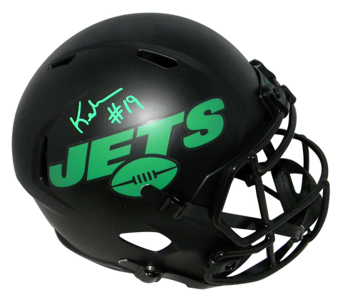 KEYSHAWN JOHNSON SIGNED NEW YORK JETS ECLIPSE FULL SIZE SPEED HELMET JSA