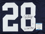 Rocky Bleier Signed Notre Dame Fighting Irish Jersey "66 Natl Champs" (Beckett)