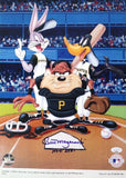 Bill Mazeroski Autographed/Inscribed HOF 2001 Pirates Looney Tunes Print JSA COA