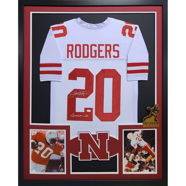 Johnny Rodgers Autographed Signed Framed Nebraska Heisman Jersey JSA