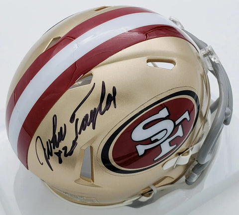 John Taylor Signed San Francisco 49ers Mini Helmet (JSA COA) 3xSuper Bowl Champ