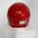 Autographed/Signed Trent McDuffie Kansas City Chiefs Red Mini Helmet BAS COA