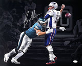 Brandon Graham Signed 16x20 Philadelphia Eagles Spotlight SB 52 Photo JSA ITP