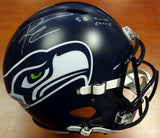 RUSSELL WILSON AUTO SEAHAWKS FULL SIZE SPEED HELMET SB CHAMPS SILVER RW 94268