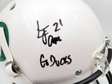 LAMICHAEL JAMES AUTOGRAPHED OREGON WHITE FULL SIZE HELMET GO DUCKS PSA/DNA 72894