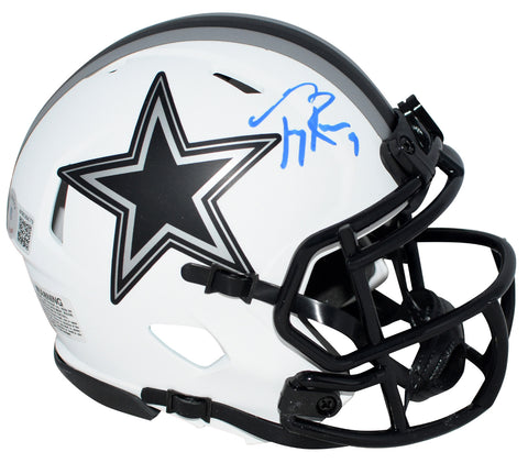 TONY ROMO AUTOGRAPHED SIGNED DALLAS COWBOYS LUNAR SPEED MINI HELMET BECKETT