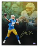 Justin Herbert Autographed 16x20 Photo Los Angeles Chargers Beckett 170723