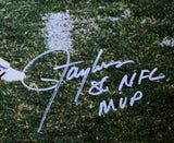 Lawrence Taylor Joe Theismann Signed NFL 16x20 Tackle Photo w/MVP-Beckett W Holo