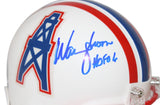 Warren Moon Signed Houston Oilers '81-'98 VSR4 Mini Helmet BAS 40177