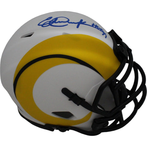 Eric Dickerson Autographed Los Angeles Rams Lunar Mini Helmet HOF Beckett 46762