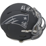 Rob Gronkowski Signed New England Patriots Slate Mini Helmet RAD 46017