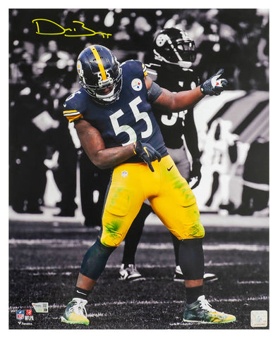 Devin Bush Signed Steelers Spotlight Celebration 16x20 Photo - (Fanatics COA)