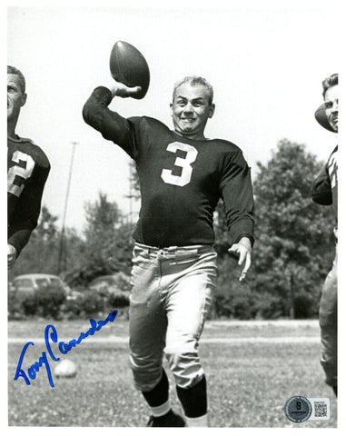 Tony Canadeo Autographed Green Bay Packers 8x10 Photo Beckett 47850