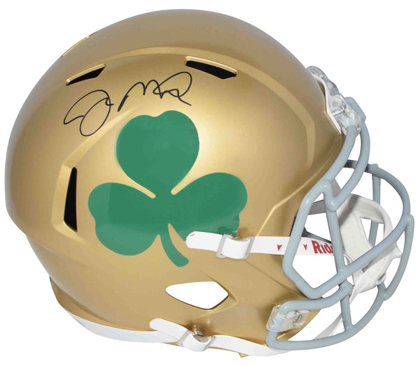 JOE MONTANA SIGNED NOTRE DAME IRISH SHAMROCK FULL SIZE SPEED HELMET FANATICS