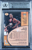 76ers Allen Iverson Signed 1999 Stadium Club Chrome #1 Card Auto 10! BAS Slabbed