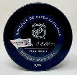 LEON DRAISAITL Autographed "2020 HART & Art Ross" Official Game Puck FANATICS