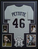 FRAMED NEW YORK YANKEES ANDY PETTITTE AUTOGRAPHED SIGNED JERSEY JSA COA