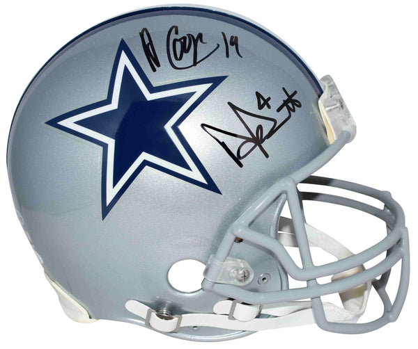 DAK PRESCOTT & AMARI COOPER SIGNED DALLAS COWBOYS AUTHENTIC PROLINE HELMET