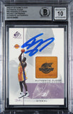 Lakers Shaquille O'Neal Signed 2000 SP Game Floor #SO Card Auto 10! BAS Slabbed