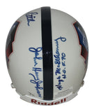 Million Dollar Backfield Signed Hall Of Fame Replica Mini Helmet 4 Sigs BAS