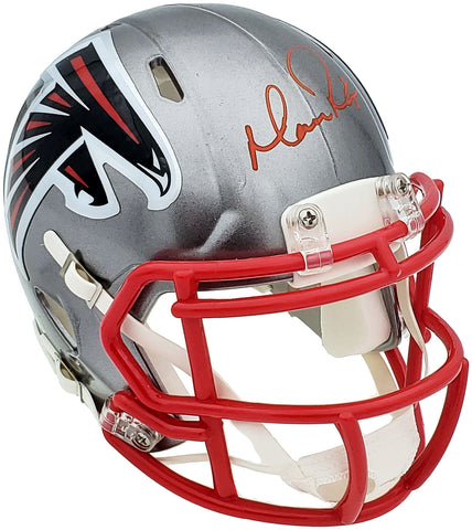 MATT RYAN AUTOGRAPHED FALCONS FLASH SILVER SPEED MINI HELMET BECKETT QR 197080