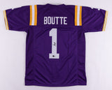 Kayshon Boutte Signed LSU Tigers Jersey (Beckett) 2023 Draft Pick Pats Receiver