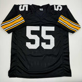 Autographed/Signed Joey Porter Sr. Pittsburgh Black Football Jersey JSA COA #2