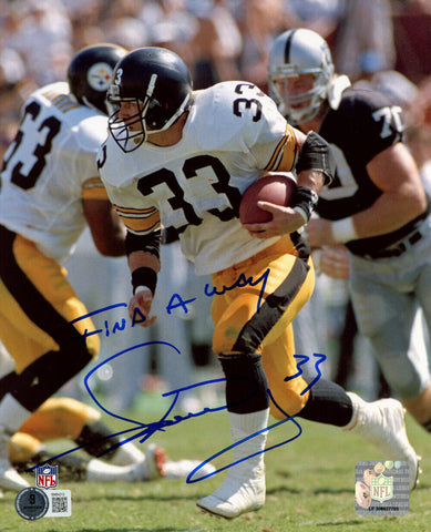 Merril Hoge Signed Pittsburgh Steelers 8x10 Photo Find A Way BAS 45579