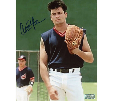 Charlie Sheen Signed Major League Unframed 8x10 Photo- Ricky Vaughn