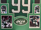 FRAMED NEW YORK JETS WILL MCDONALD IV AUTOGRAPHED SIGNED JERSEY JSA COA