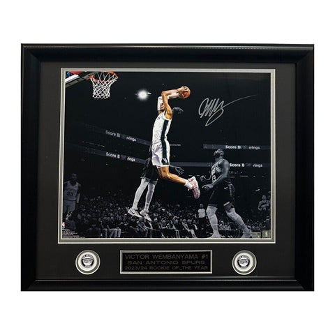 Victor Wembanyama Signed 16x20 Framed Spotlight Photo Spurs Rookie Auto Fanatics