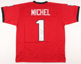 Sony Michel Signed Georgia Bulldogs Jersey (Beckett COA) Patriots #1 Dft Pk 2018