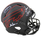 Bills (3) Kelly, Thomas & Reed Signed Eclipse Full Size Speed Rep Helmet JSA Wit