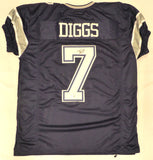 Dallas Cowboys Trevon Diggs Autographed Blue Jersey Beckett BAS QR #BN14215