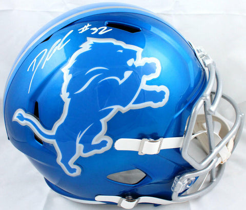 D'Andre Swift Autographed Detroit Lions F/S Flash Speed Helmet-Beckett W Holo