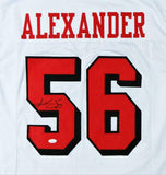 Kwon Alexander Autographed White Color Rush Pro Style Jersey - JSA W Auth *5