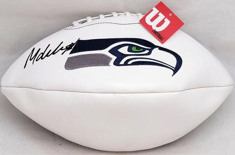 Michael Dickson Autographed Seahawks White Logo Football (Flat) MCS Holo #98838