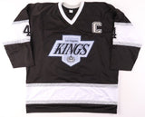 Rob Blake Signed Los Angeles Kings Jersey (Beckett) Stanley Cup Champ & 2014 HOF