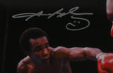 Sugar Ray Leonard Autographed 16x20 Punch Photo- Beckett W Hologram *Silver